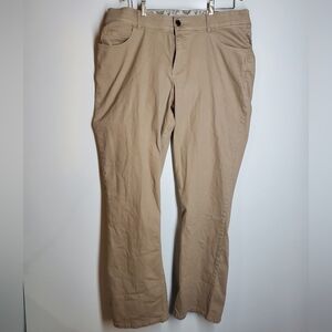 Rider by Lee Comfort No Gap Waist Band Tan Midrise Bootcut Tan Jeans. Size 18W L